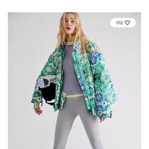 Floral Green Women's Jacket